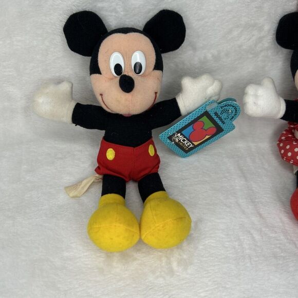 Disney Mickey Mouse and Minnie Mouse Plush Set of 2 9" By Applause - Picture 2 of 7